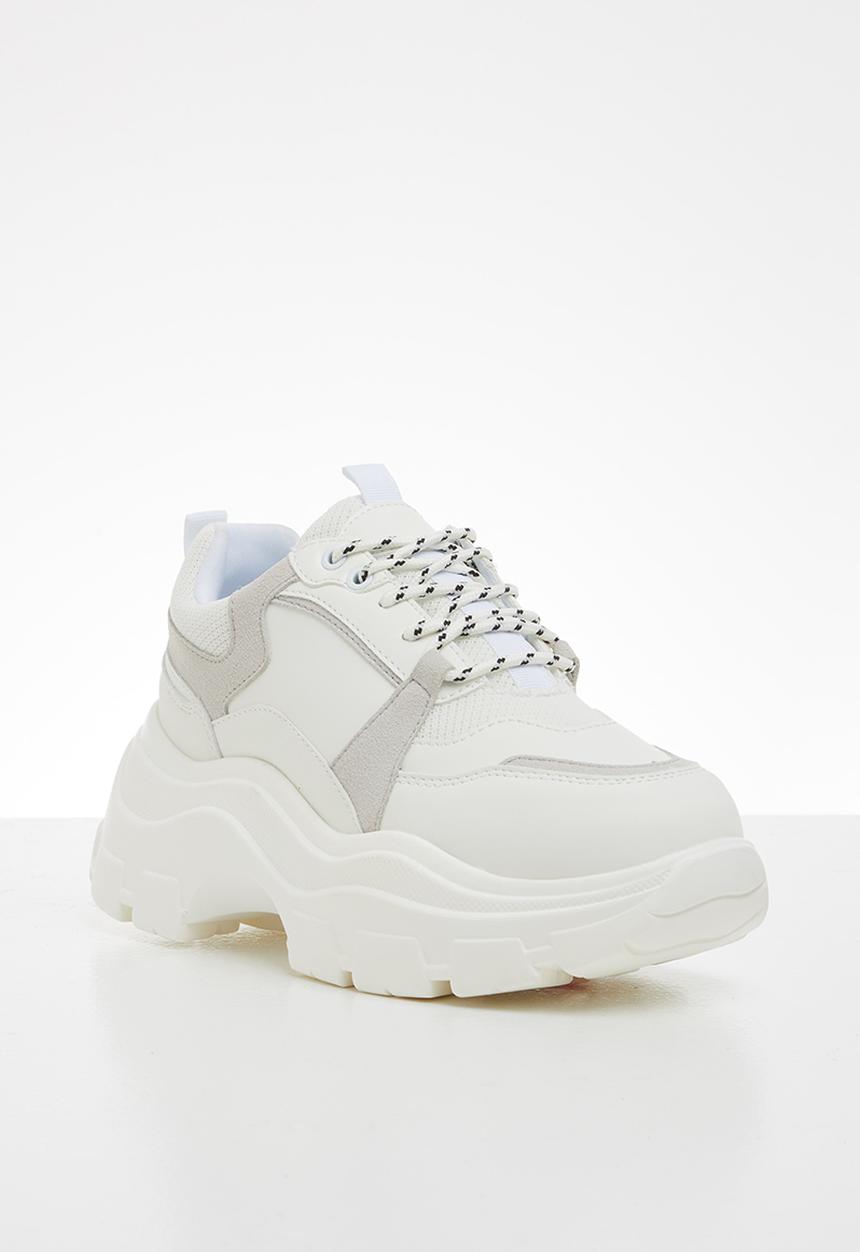 Glamorous - Chunky lace up sneaker - white 