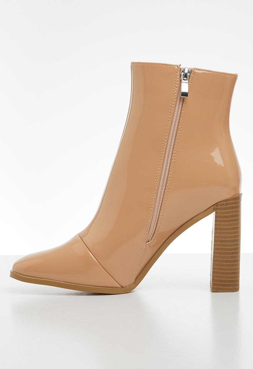 Glamorous - Wide fit ankle boot - beige patent