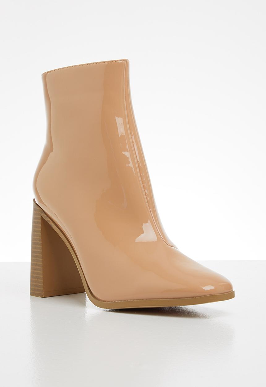 Glamorous - Wide fit ankle boot - beige patent