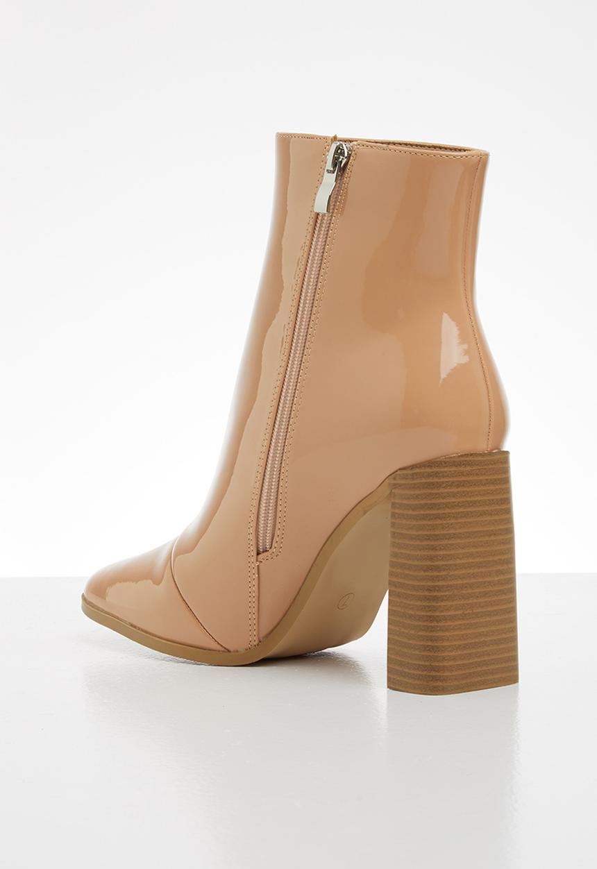Glamorous - Wide fit ankle boot - beige patent