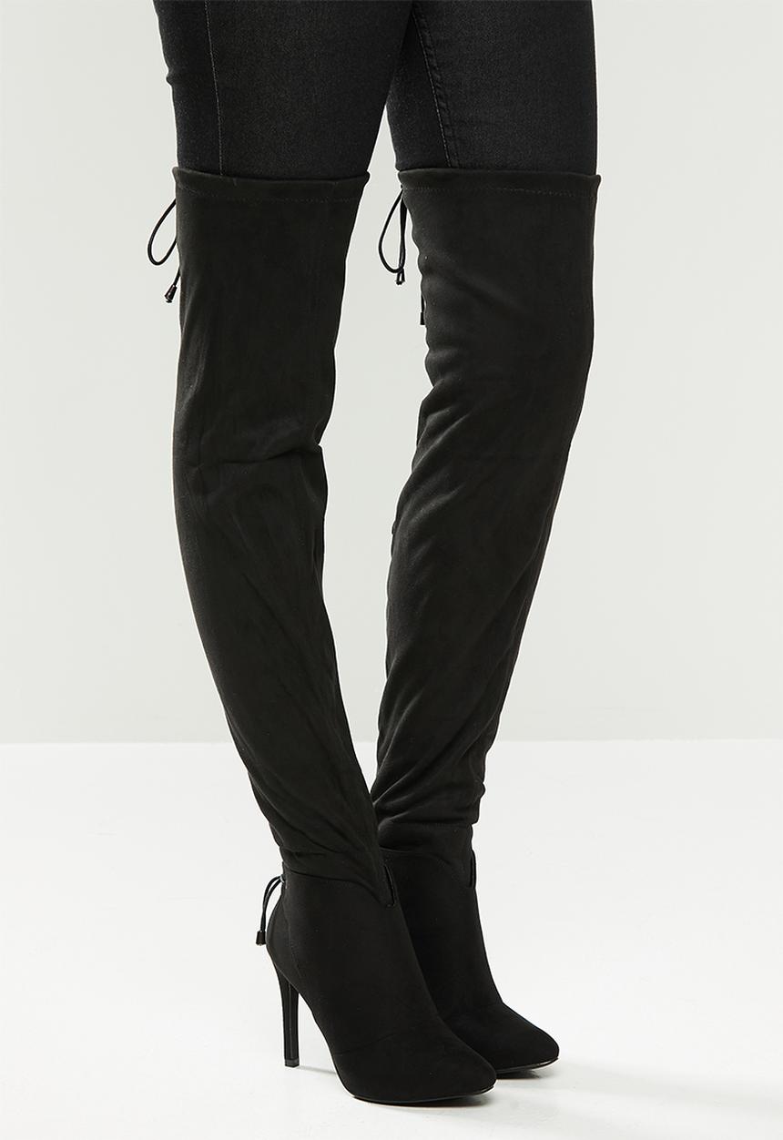 Miss Black - Belle 4 over the knee boot - black