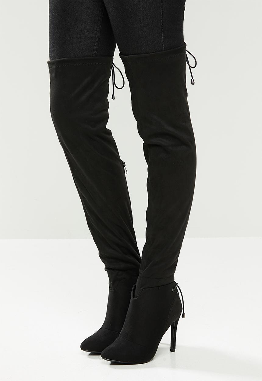 Miss Black - Belle 4 over the knee boot - black