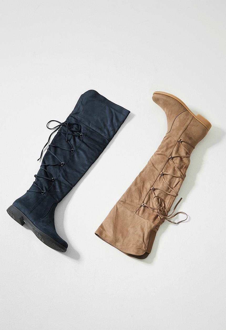 Miss Black - Dorota 3 over the knee boot - navy