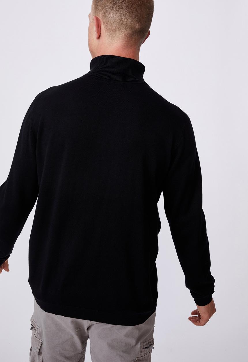 Cotton On - Roll neck sweater - black