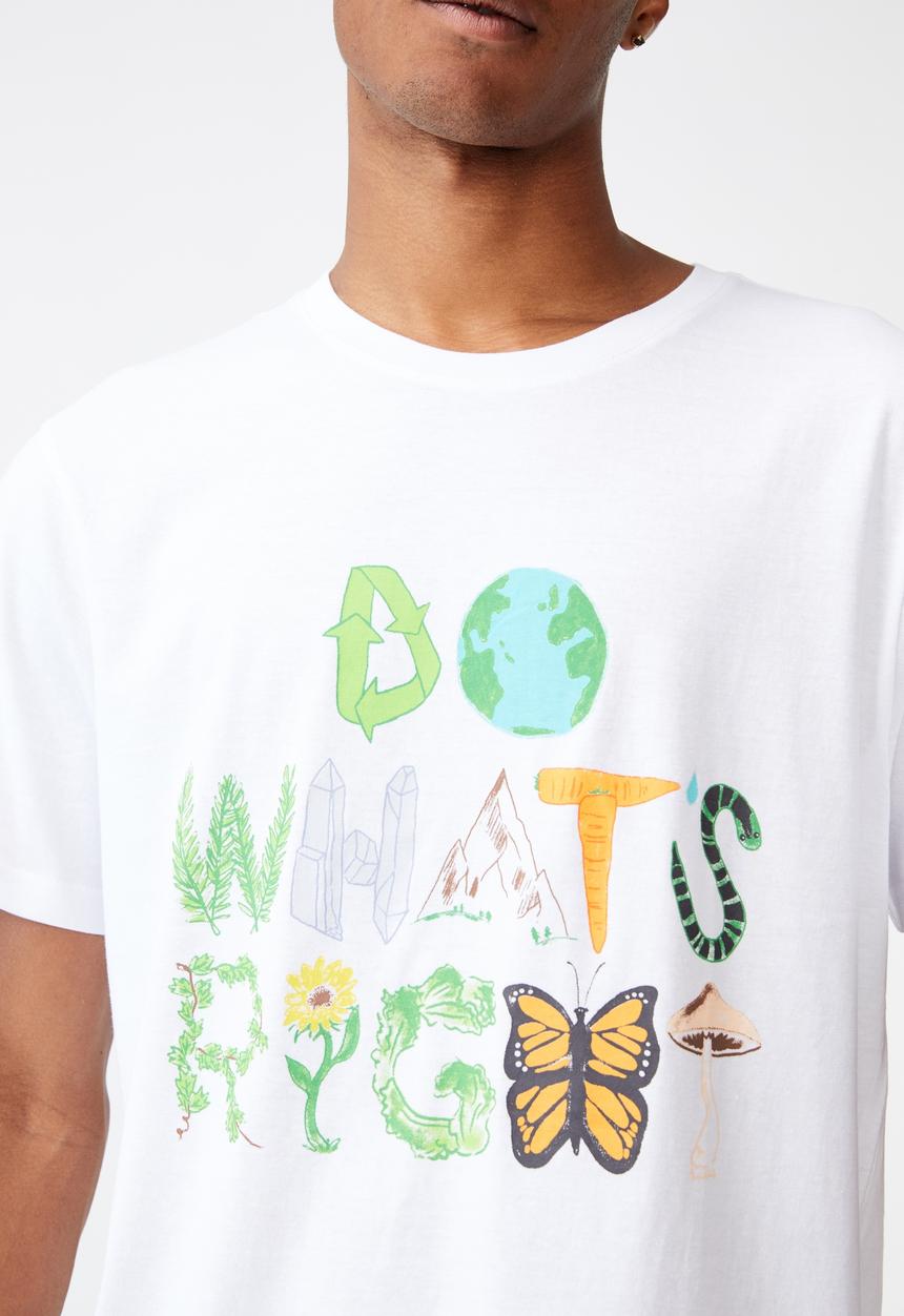 Cotton On - Tbar art T-shirt - white
