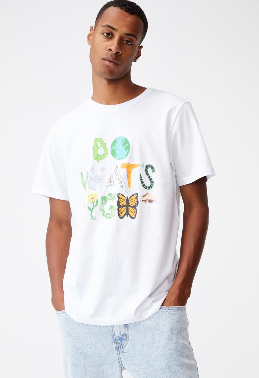 Cotton On - Tbar art T-shirt - white