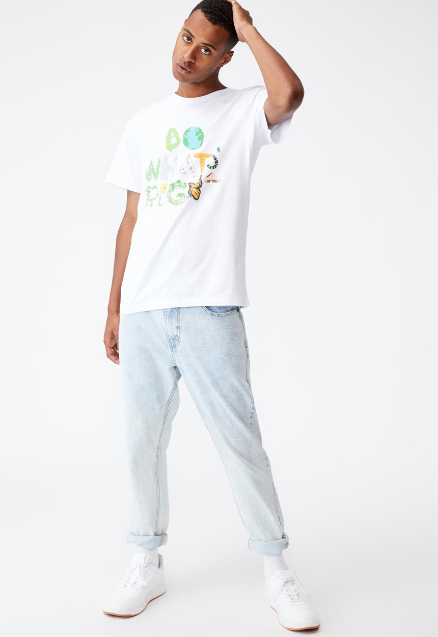 Cotton On - Tbar art T-shirt - white