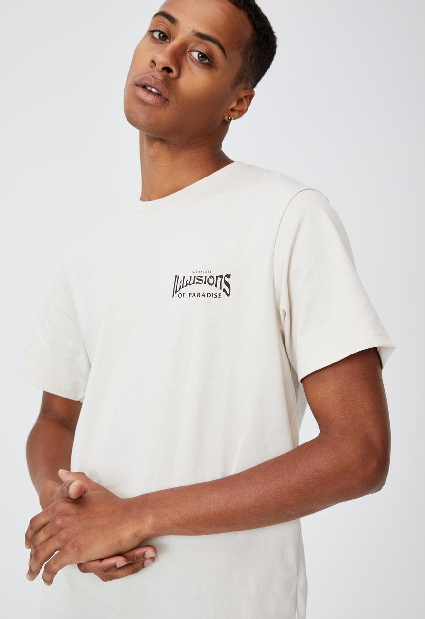Cotton On - Tbar moto T-shirt - bone