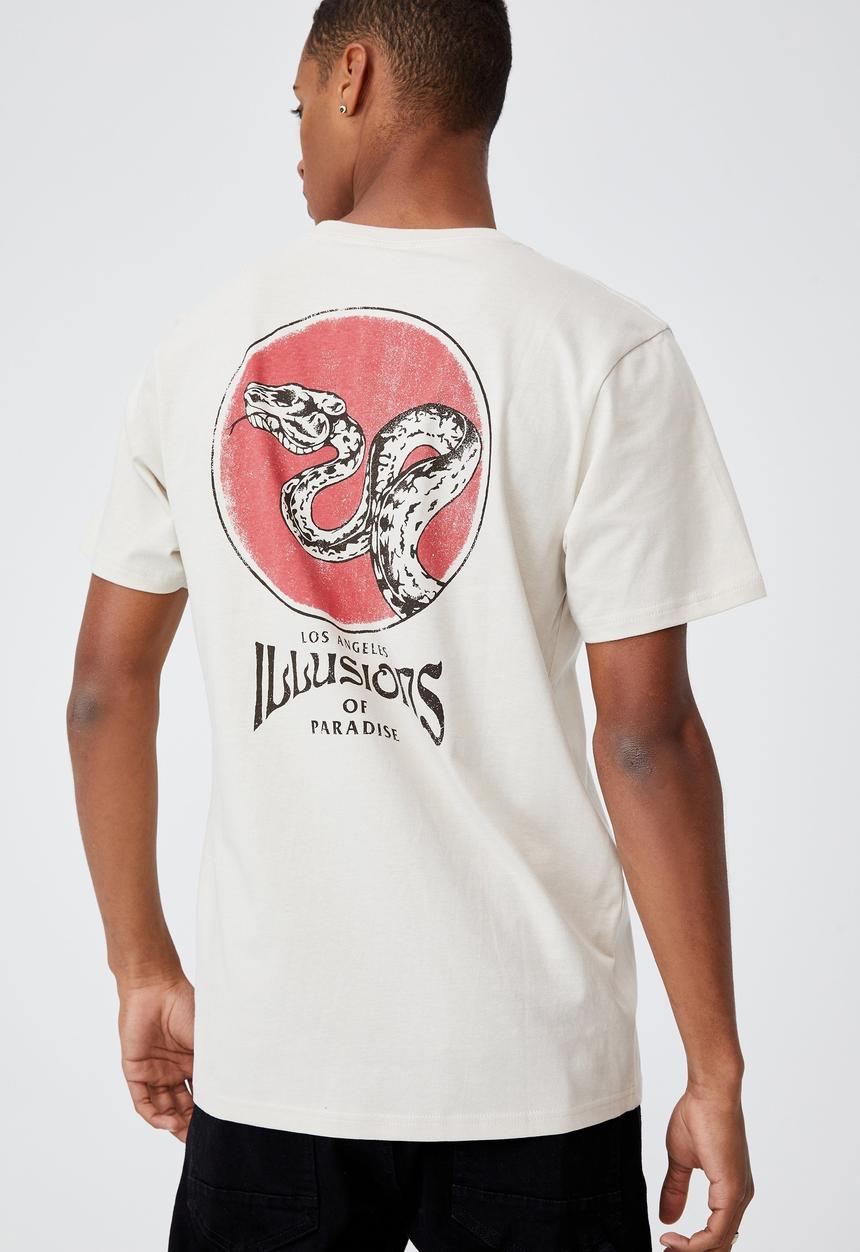 Cotton On - Tbar moto T-shirt - bone