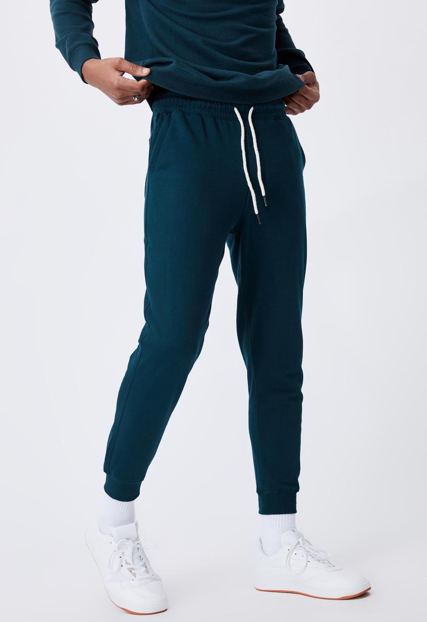 Cotton On - Trippy slim trackie - deep sea teal