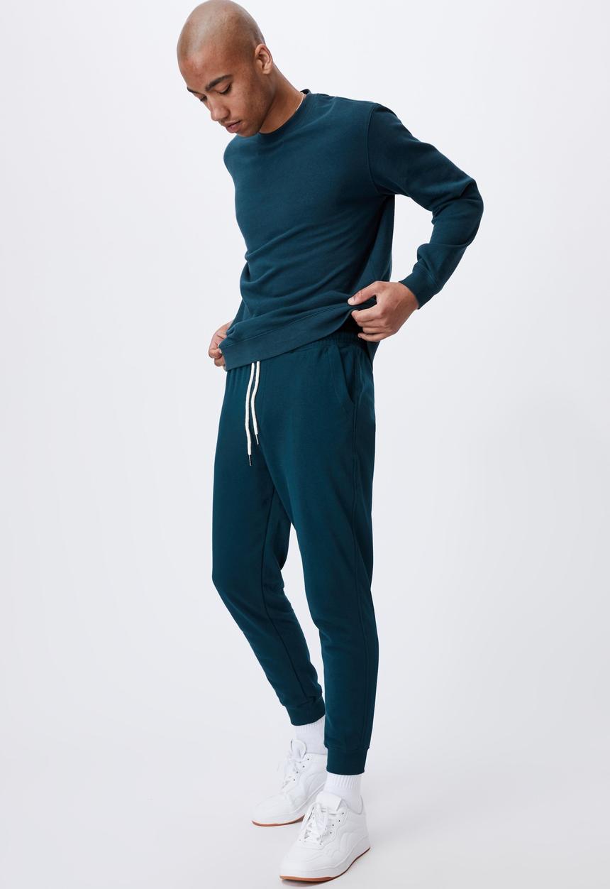 Cotton On - Trippy slim trackie - deep sea teal