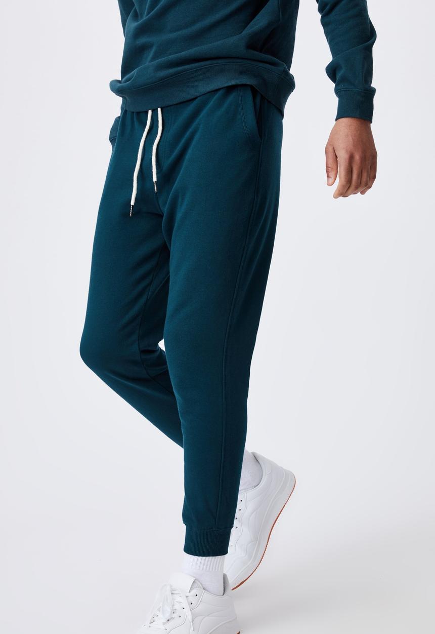 Cotton On - Trippy slim trackie - deep sea teal