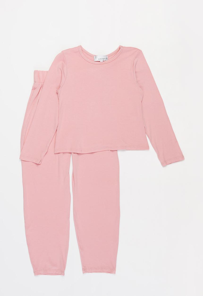 Superbalist - Girls soft feel sleep set - pink 