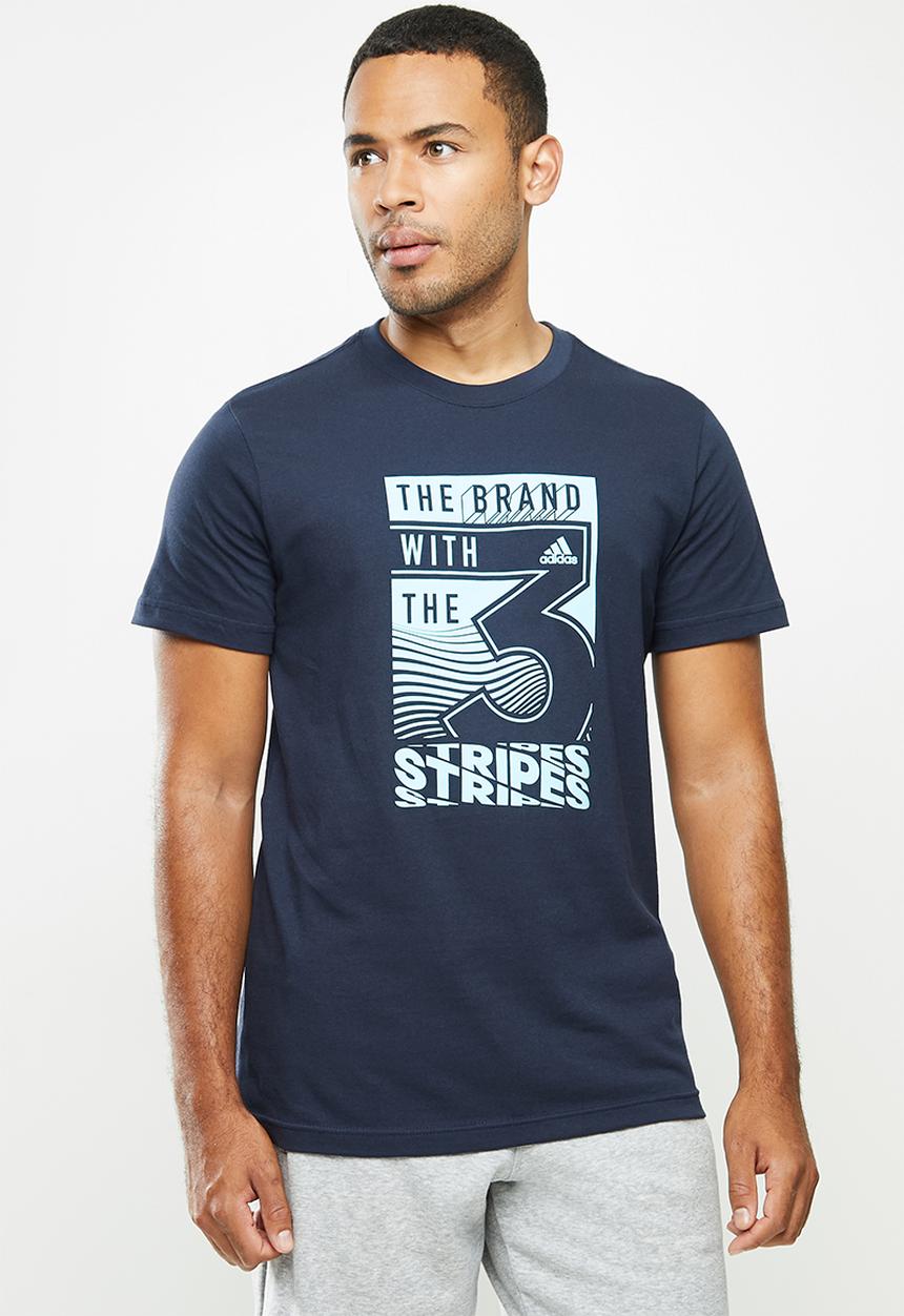 adidas Performance - Extmo slgn t-shirt - blue 