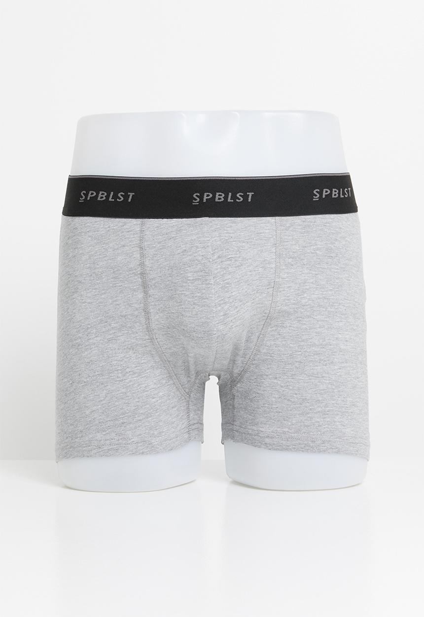 Superbalist - 2 pack tex boxer briefs - navy & grey