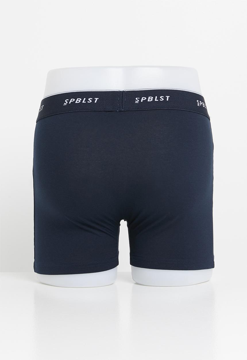 Superbalist - 2 pack tex boxer briefs - navy & grey