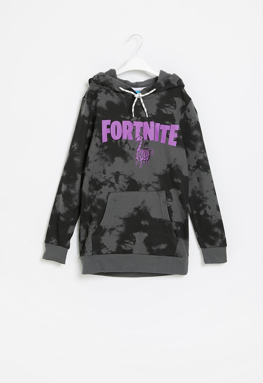 Rebel Republic - Fortnite tie dye hoodie - tie dye charcoal