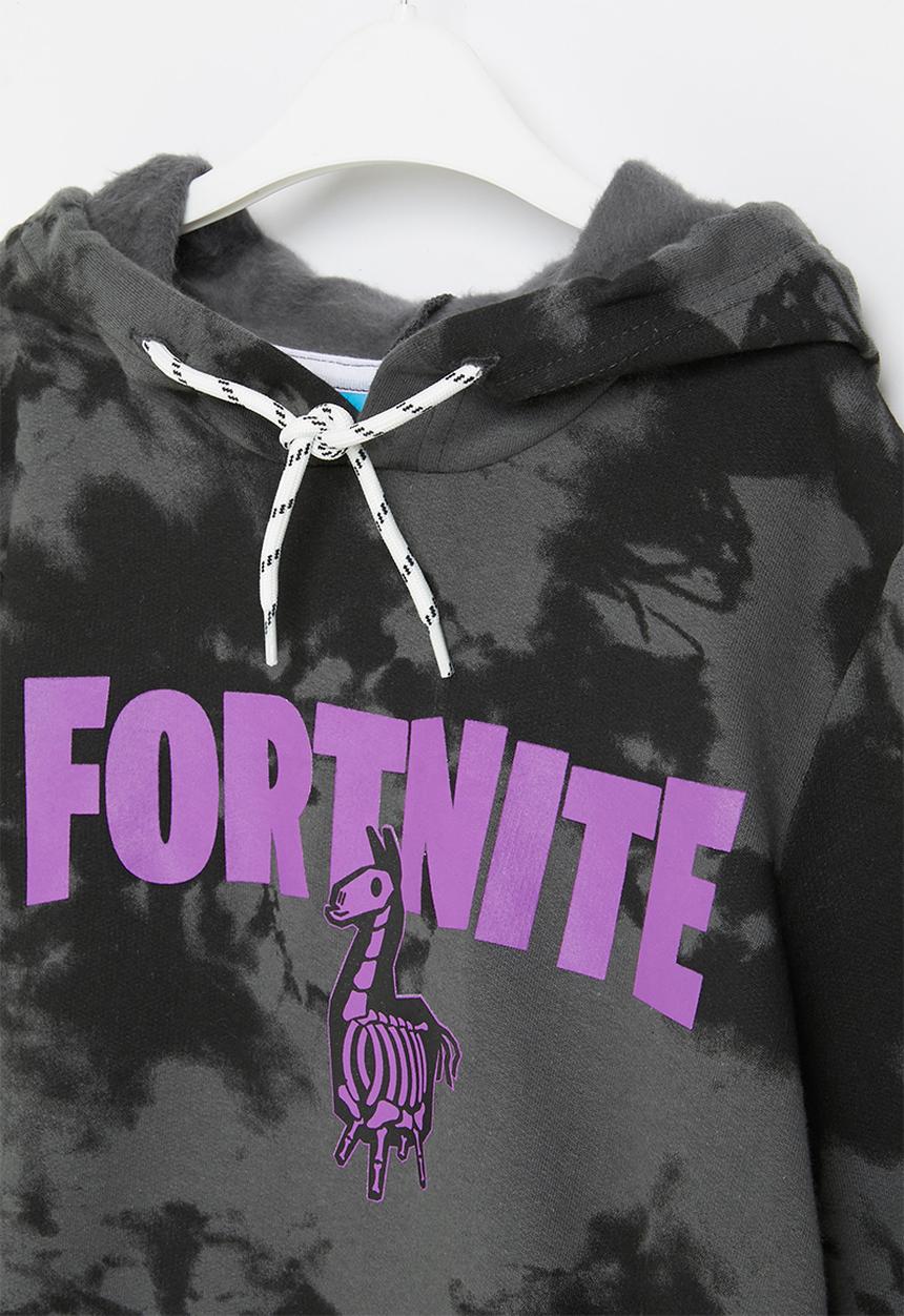 Rebel Republic - Fortnite tie dye hoodie - tie dye charcoal