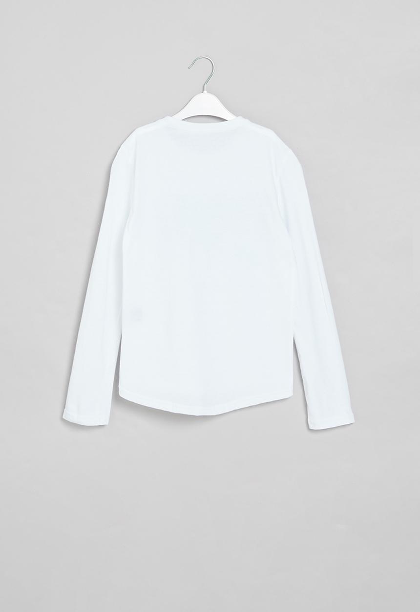 Rebel Republic - Boys long sleeve styled tee - white