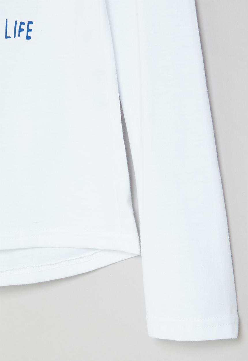 Rebel Republic - Boys long sleeve styled tee - white