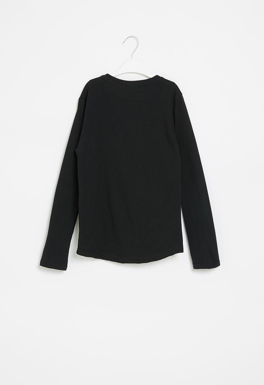 Rebel Republic - Boys long sleeve styled tee - black