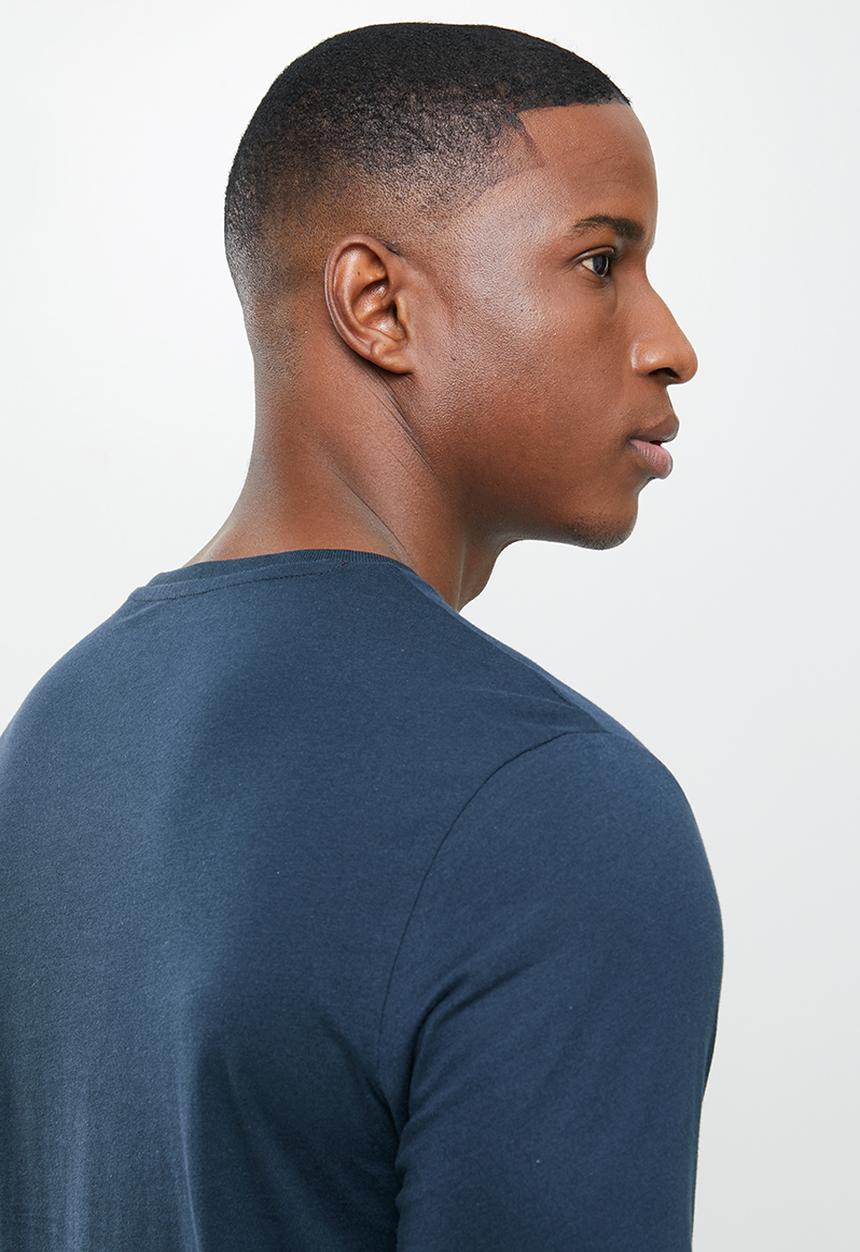POLO - Paul long sleeve crew neck tee - navy