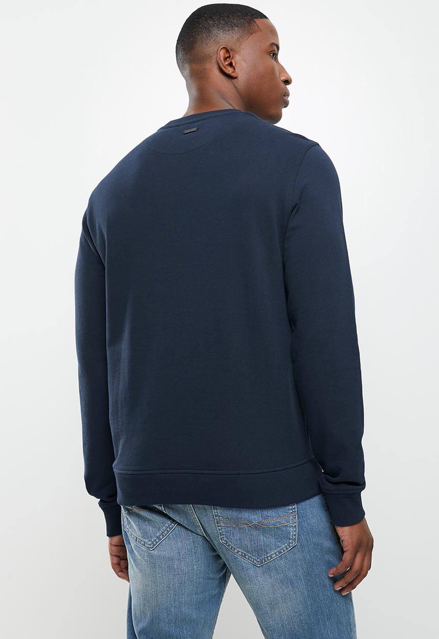 POLO - Will debossed sweater - navy