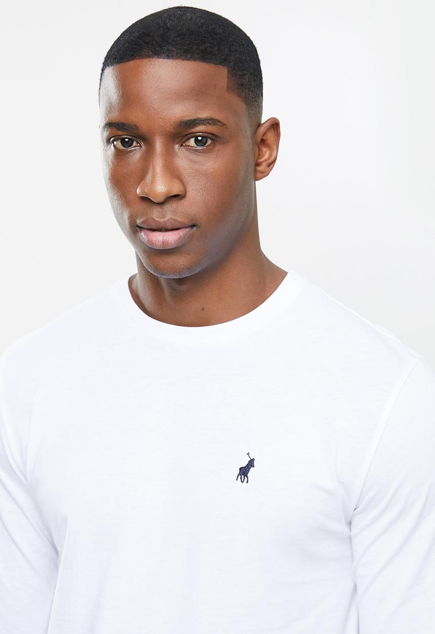 POLO - Paul long sleeve crew neck tee - white