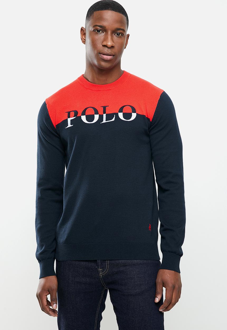 POLO - Jonah colour block ls knitwear - multi 