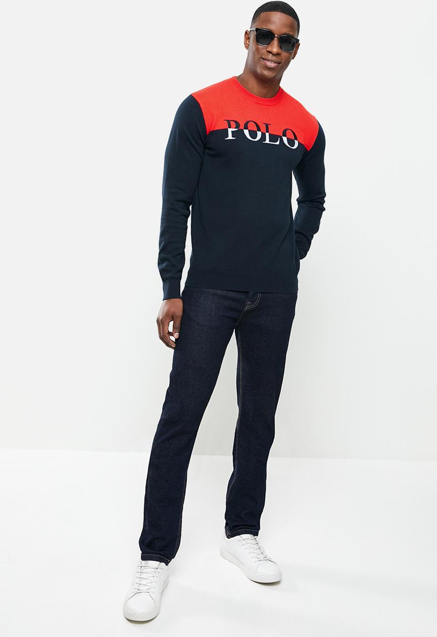 POLO - Jonah colour block ls knitwear - multi 
