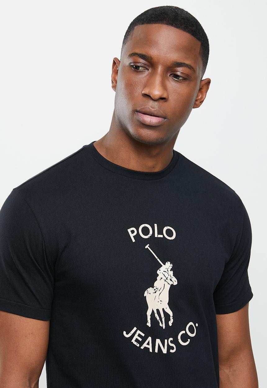 POLO - Pjc gareth logo short sleeve tee - black