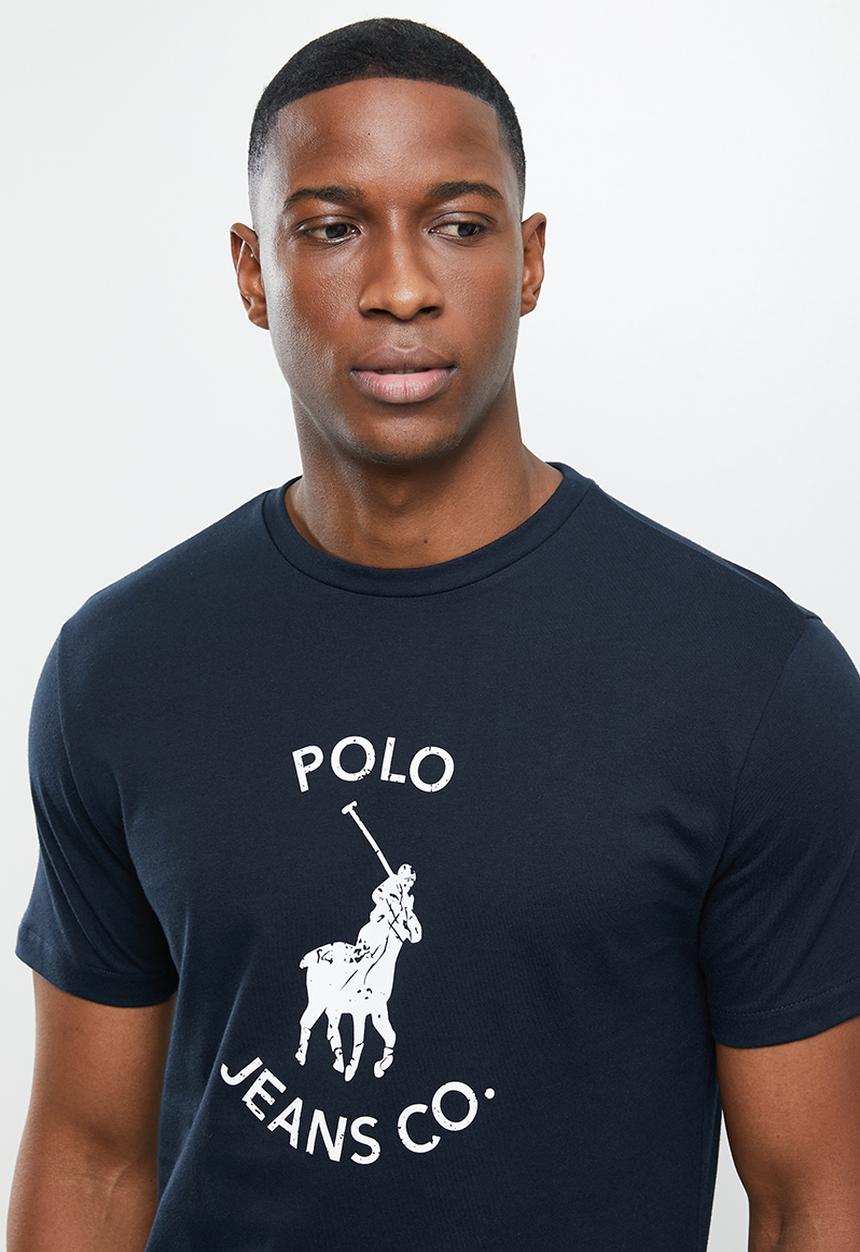 POLO - Pjc gareth logo short sleeve  tee - navy
