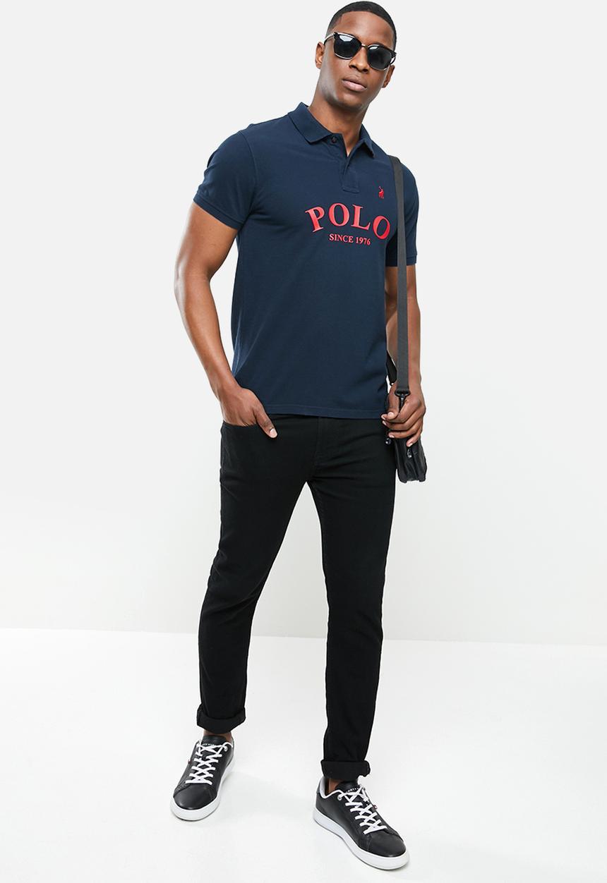 POLO - Justin custom fit short sleeve golfer - navy