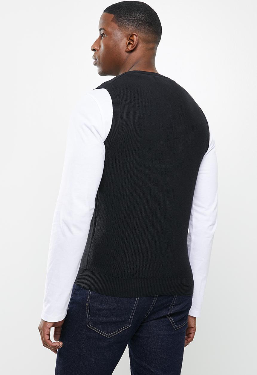 POLO - Levi v-neck knitwear - black