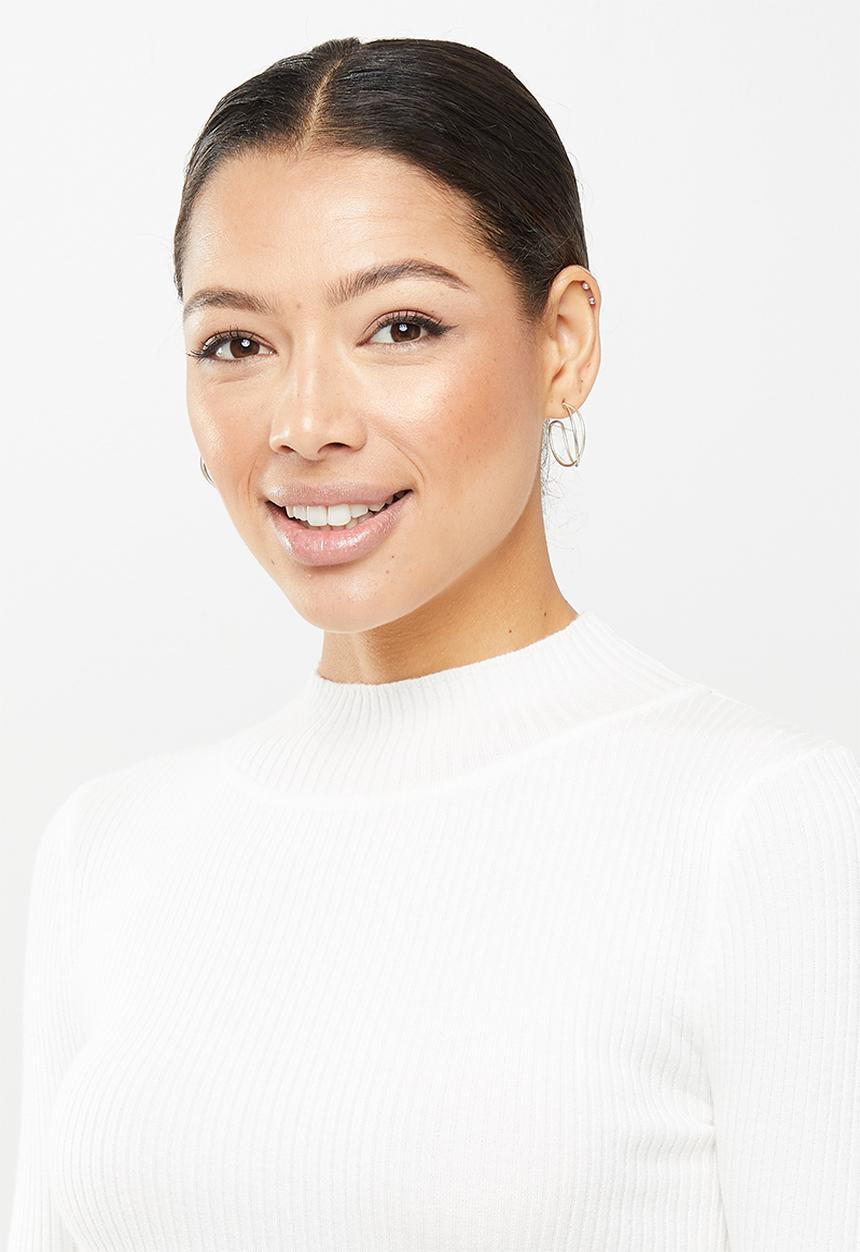 Glamorous - Cropped knit top - white