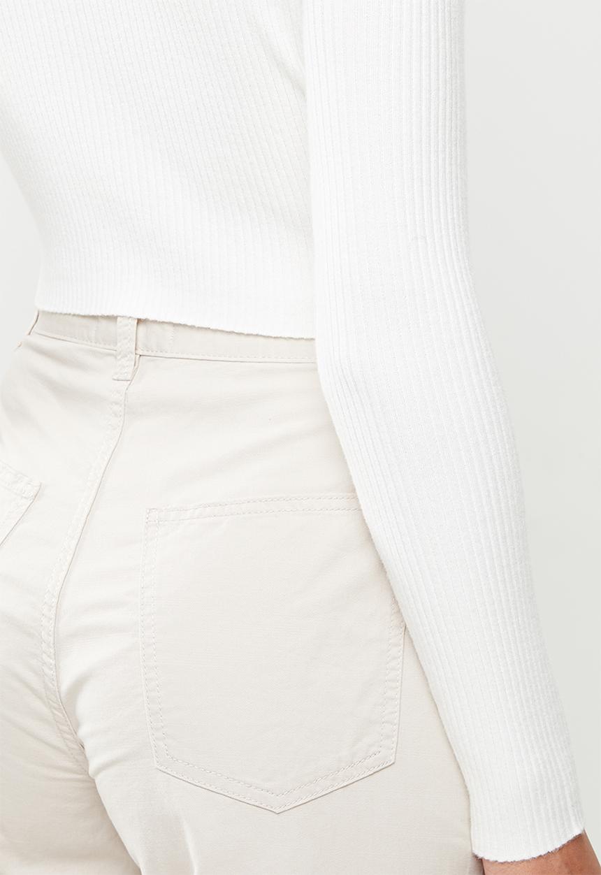 Glamorous - Cropped knit top - white