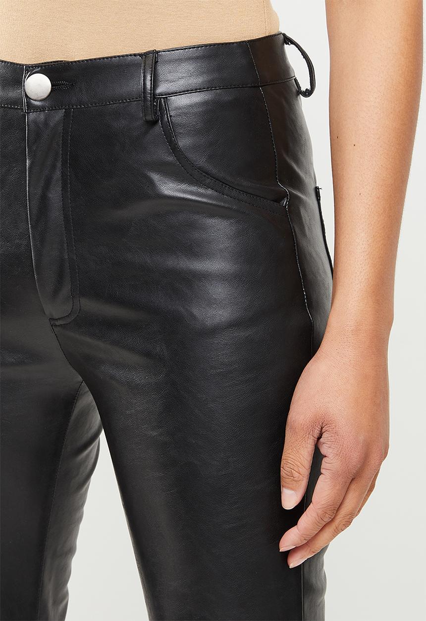 Glamorous - Pu high waisted trouser - black