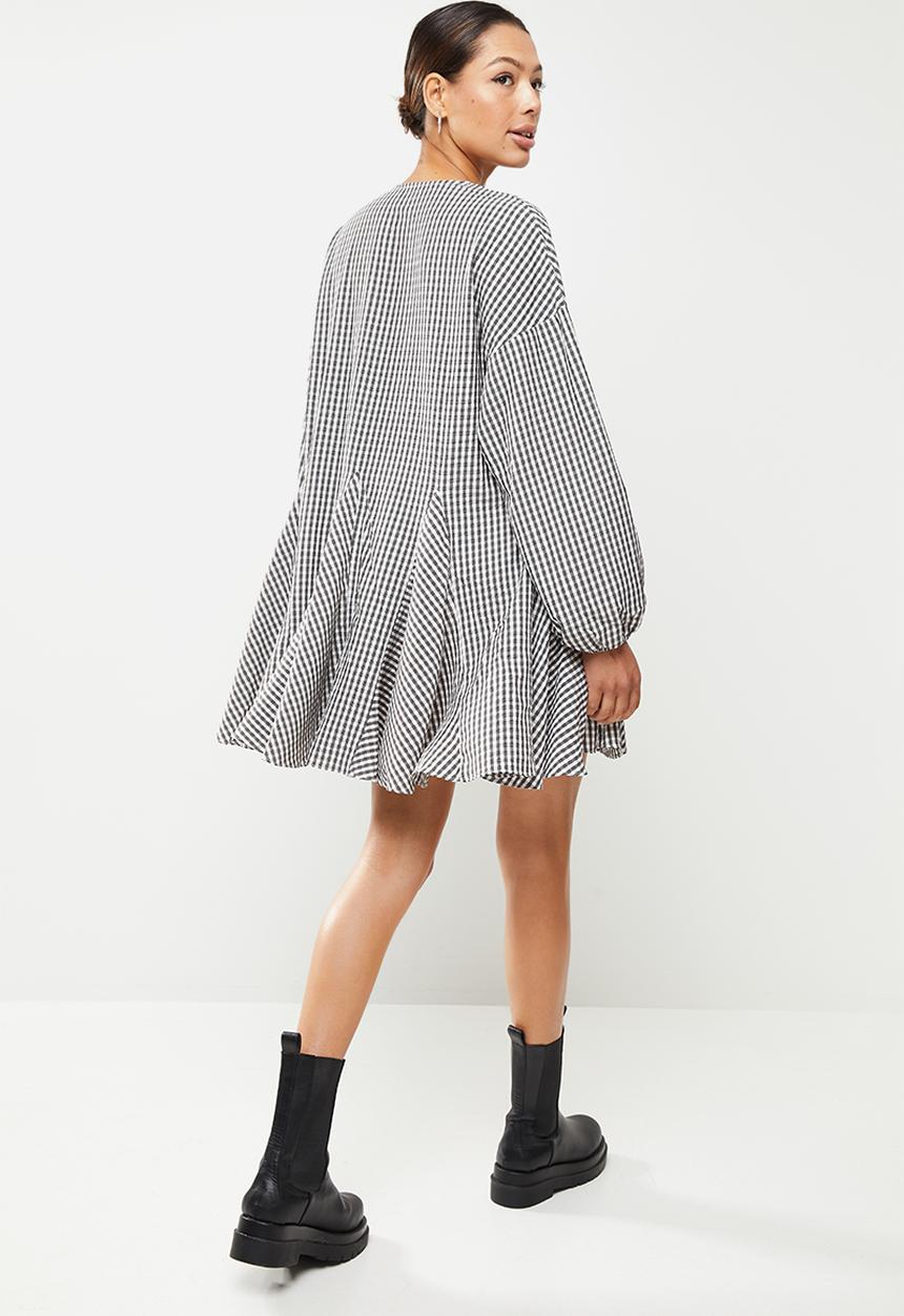 Glamorous - Gingham check dress - black & white