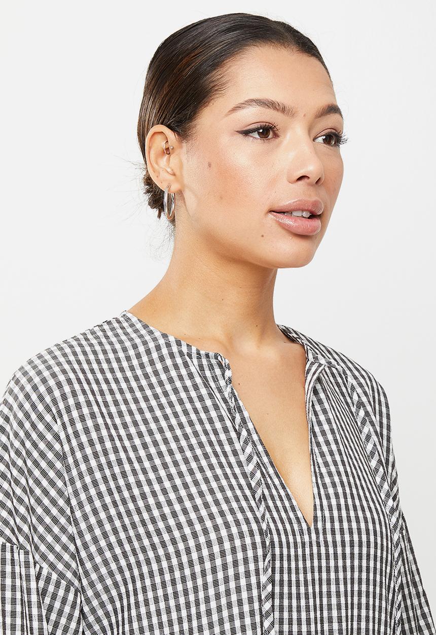 Glamorous - Gingham check dress - black & white