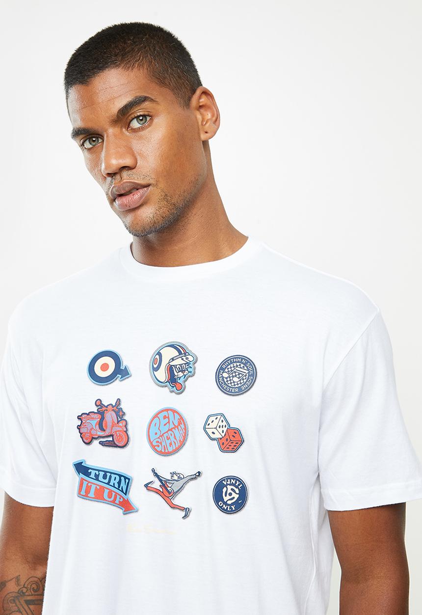 Ben Sherman - Sticker pack tee - white