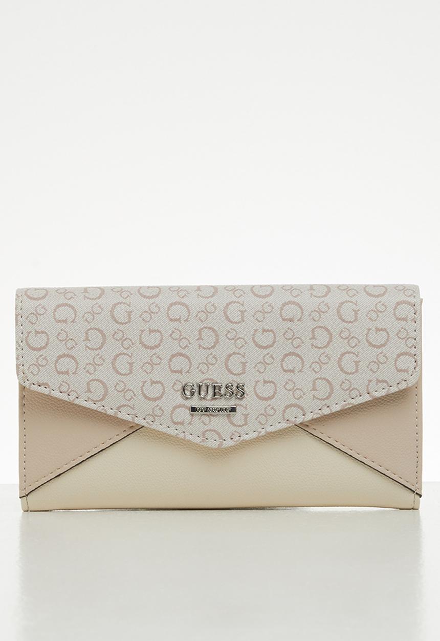 GUESS - Buoso slg slim clutch  - neutral 