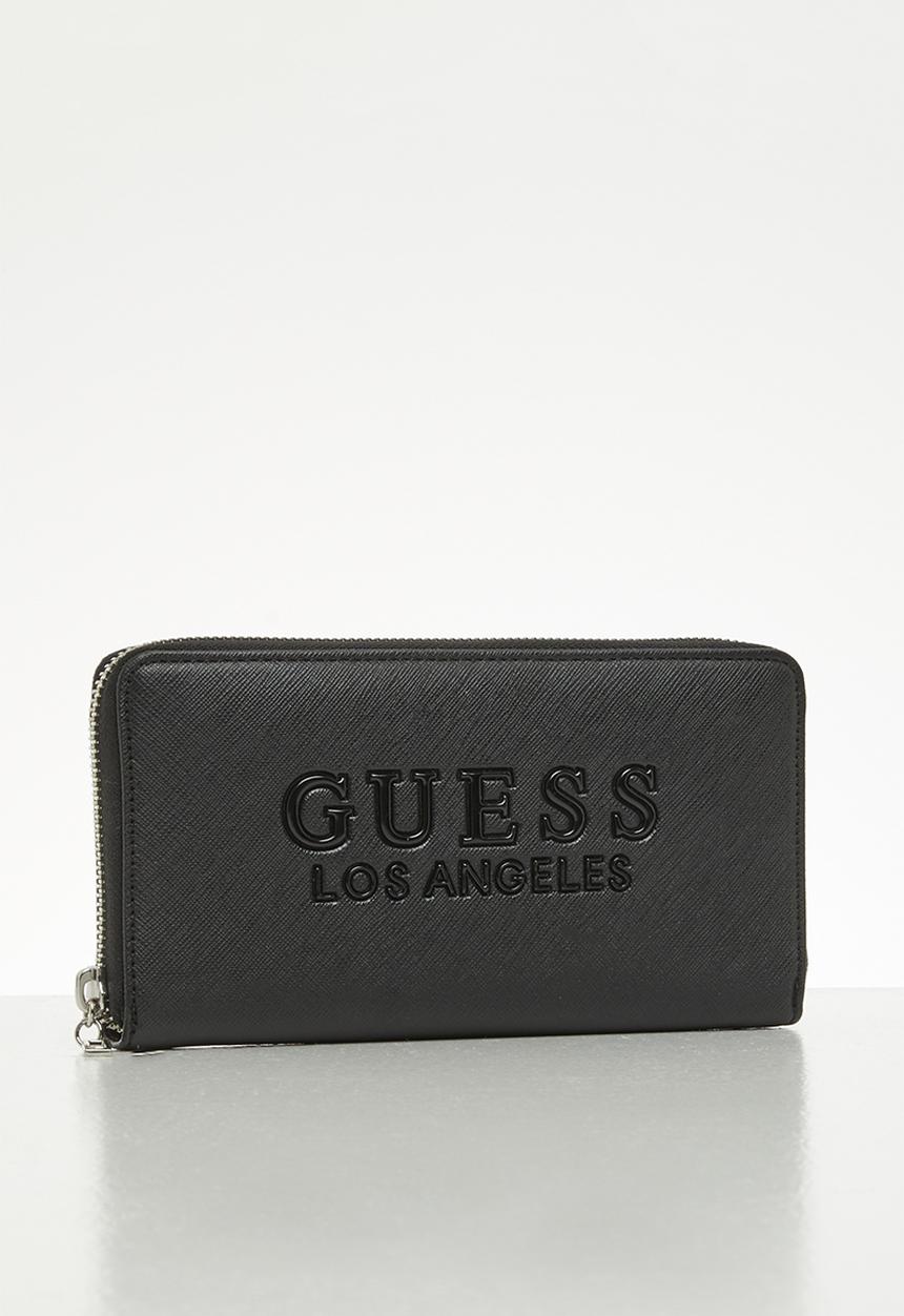 GUESS - Rodney slg medium zip around - black
