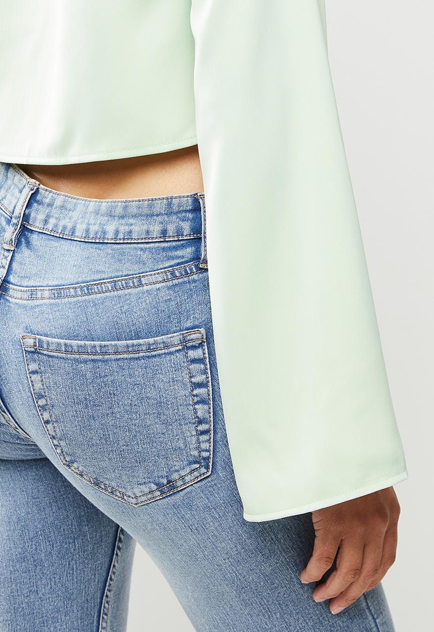 Missguided - Button through oversized sleeve blouse - mint