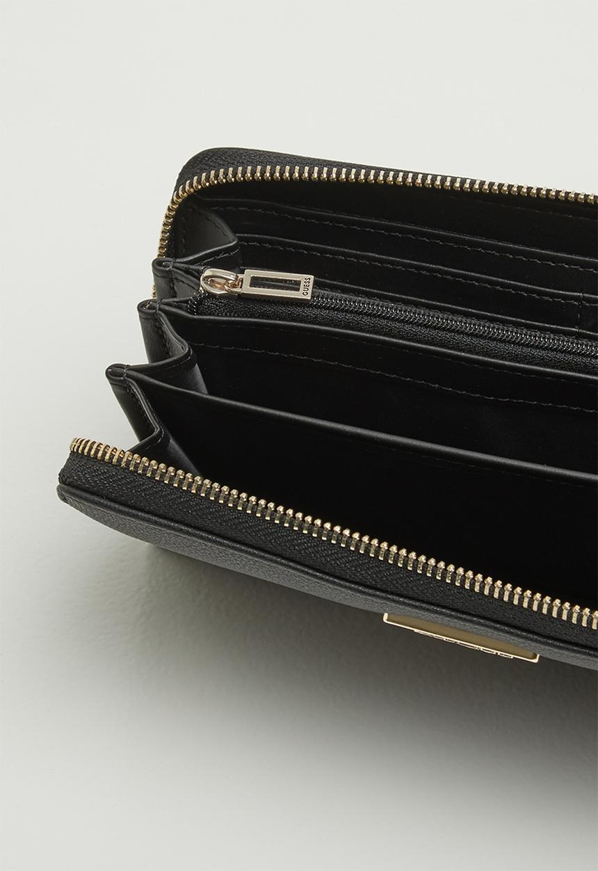 GUESS - Noelle slg large zip around - black
