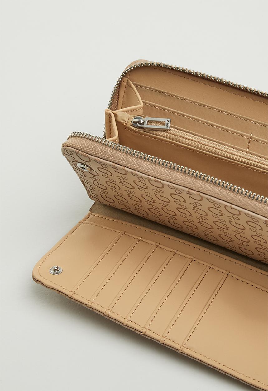 GUESS - Buoso slg multi zip around wrs - latte