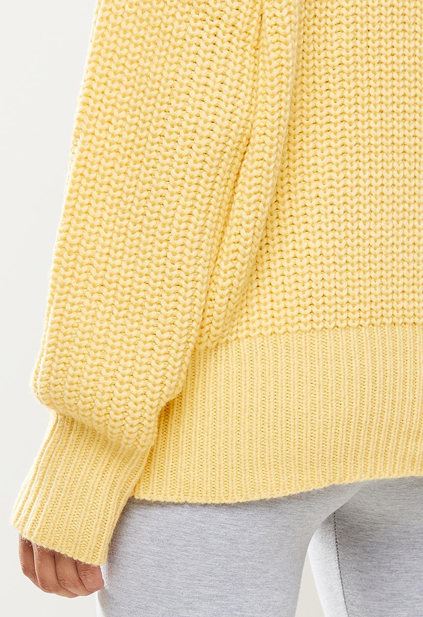 Missguided - Basic chunky crew neck jumper - yellow