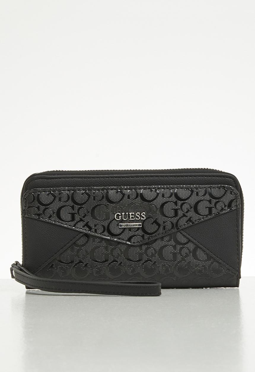 GUESS - Buoso slg multi zip w wristlet - black