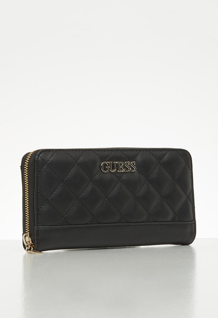 GUESS - Illy slg large zip around - black