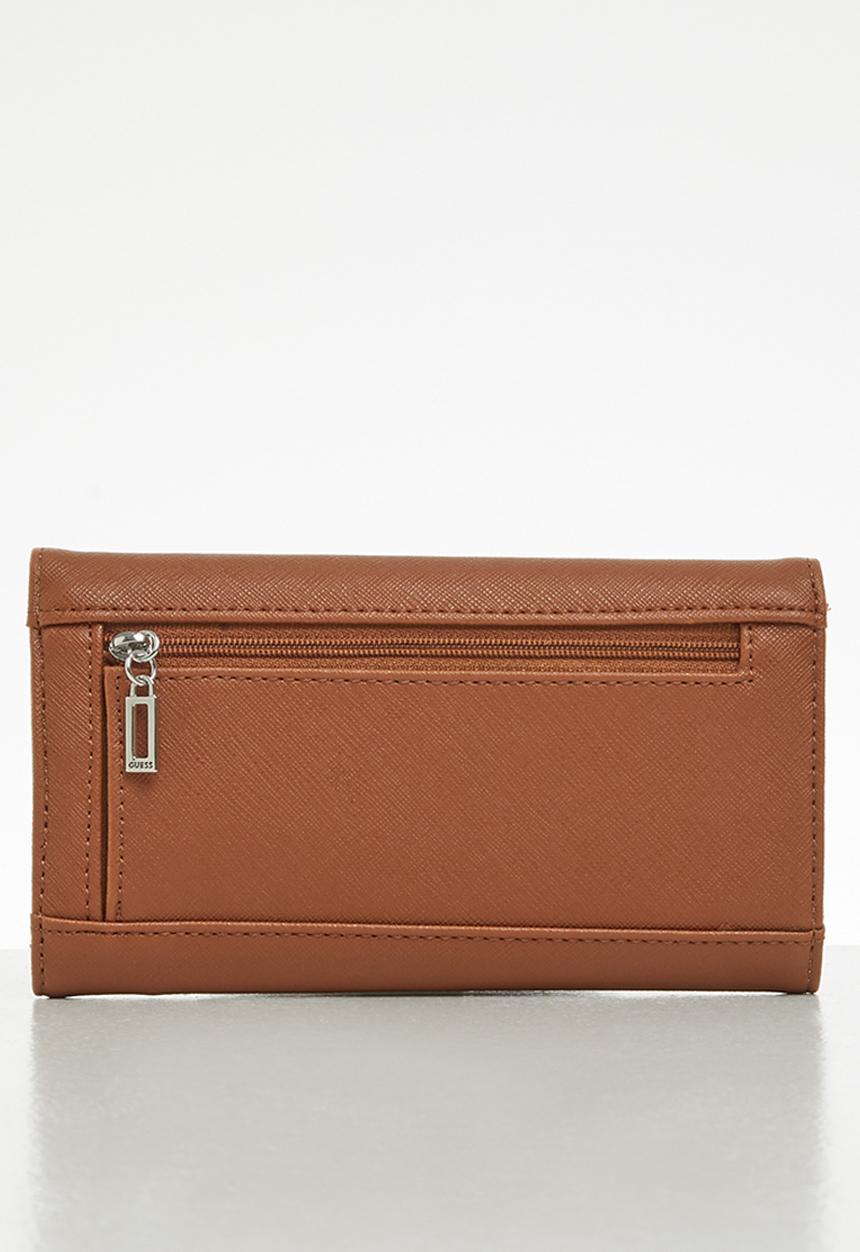 GUESS - Buoso slg slim clutch - brown 