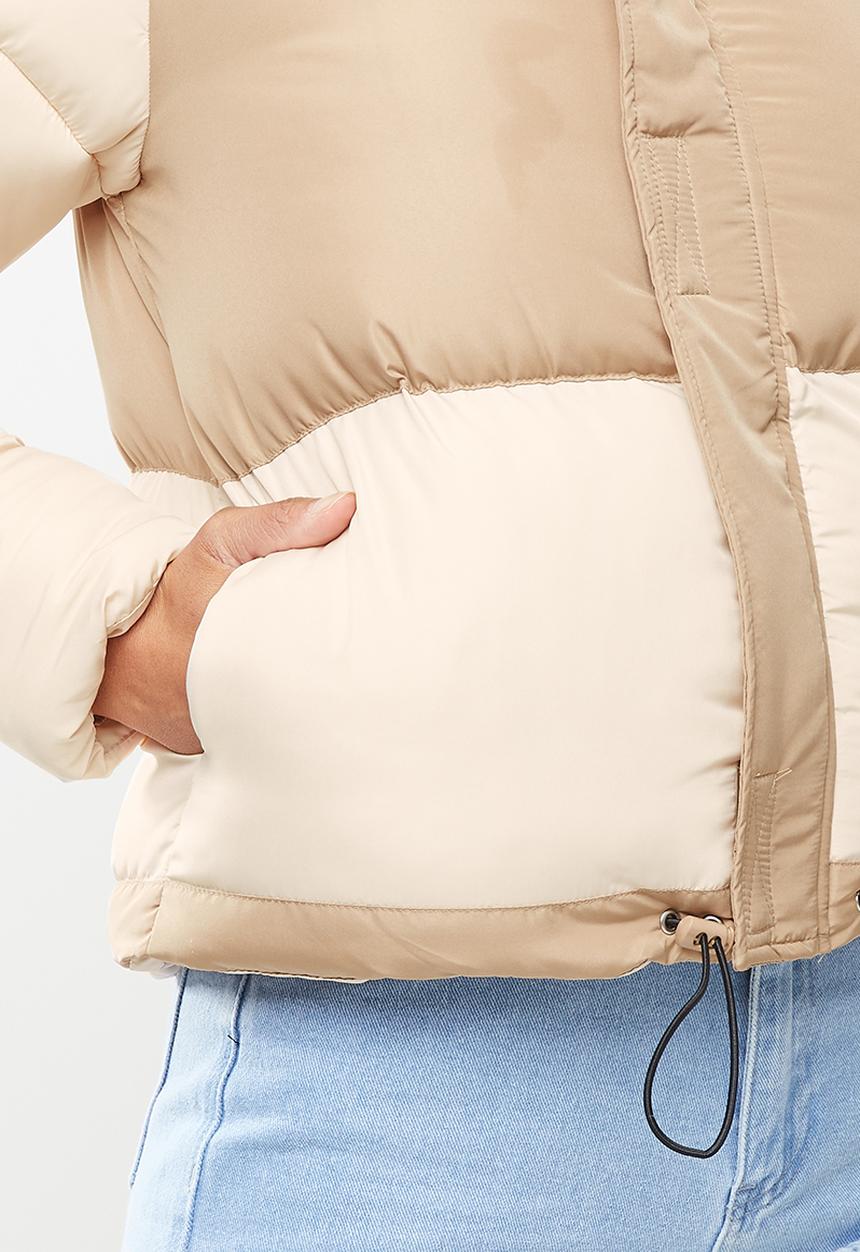 Missguided - Colourblock puffer - tan